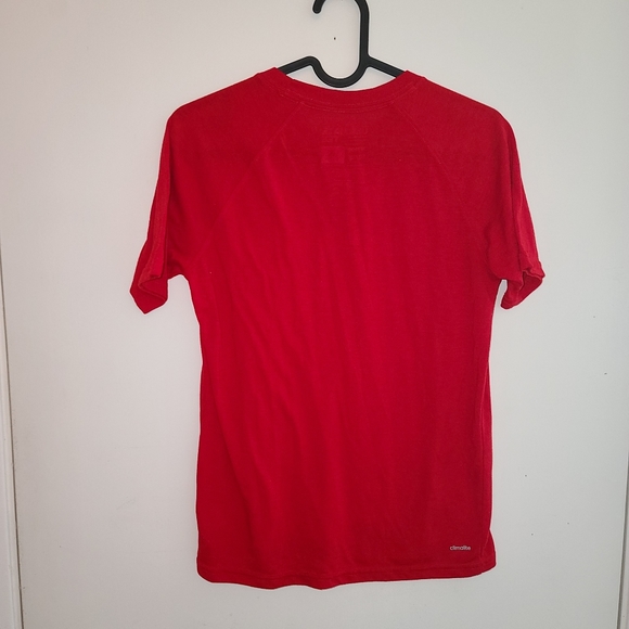 Boys Adidas Climalite cotton red Tee 10/12. Great condition. - Picture 4 of 6